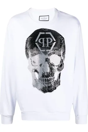 Philipp Plein Sweatshirt med rund hals og logotryk
