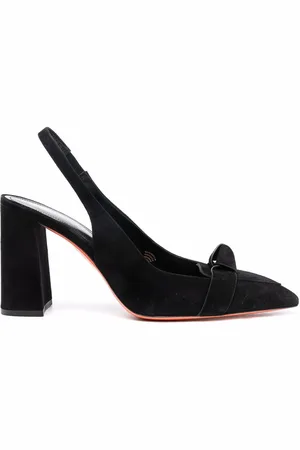 santoni 95mm slingback-pumps med knudeudsmykning