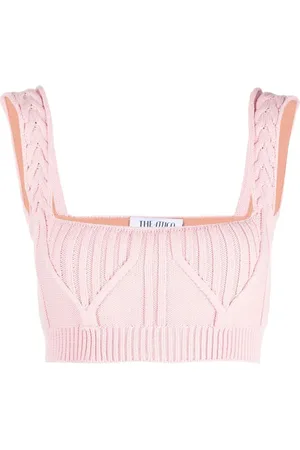 The Attico Ribstrikket cropped Miles top