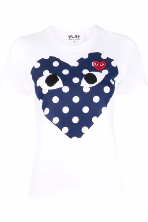 Comme des Garçons T-shirt med hjerte-logotryk