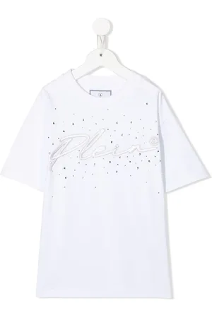 Philipp Plein Kortærmet T-shirt med broderet logo