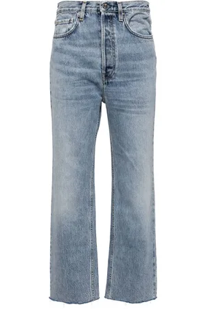Totême Jeans med lige ben og whiskering-effekt