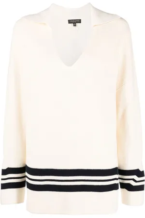 RAG&BONE Oversize trøje med stribet kant