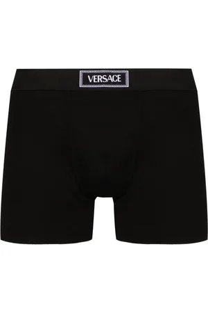 VERSACE Lange ribbede boksershorts med 90
