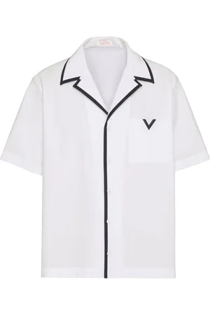 VALENTINO GARAVANI Bowling-skjorte med V-detalje