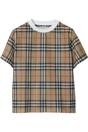 Burberry 格纹网眼 T 恤衫