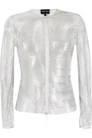 Giorgio Armani T-shirt i mesh med rund hals