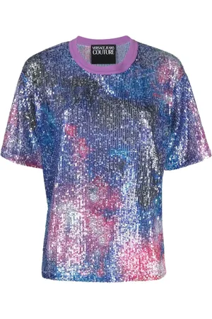 VERSACE Kortærmet T-shirt med pailletter