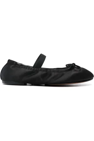 Ralph Lauren Ballerinaer i læder med satin-finish