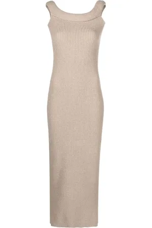 Totême Lang smock-kjole med off-shoulder-snit