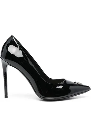 Philipp Plein 100mm pumps i lakeret læder