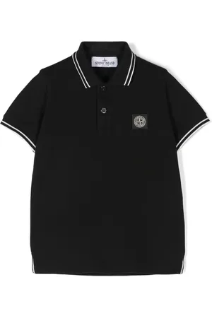 Stone Island Polo i piqué med kompasmærke