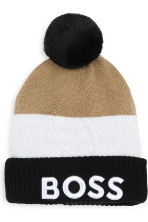 HUGO BOSS Strikket hue med logobroderi