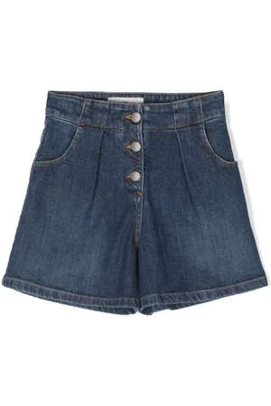 Etro Plisserede denimshorts