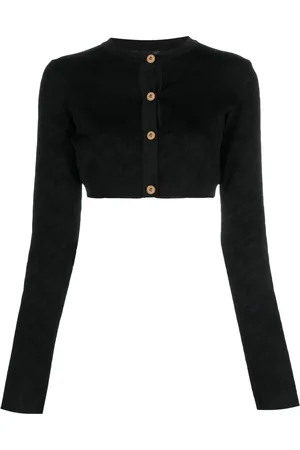 VERSACE Cropped La Greca cardigan
