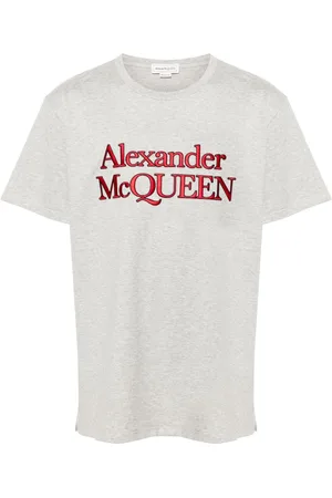 Alexander McQueen T-shirt med logobroderi
