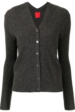 Cashmere In Love Cropped cardigan i ribstrik