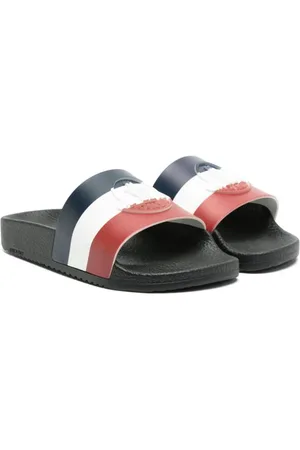 Moncler Logoprægede sandaler med åben tå