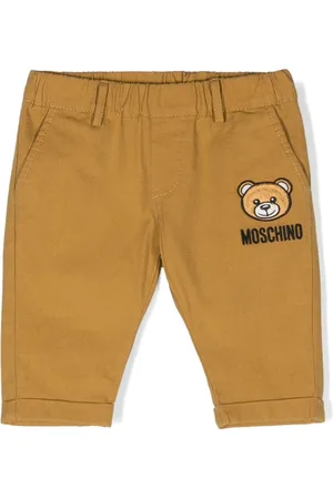 Moschino Chino-bukser med bamsemærke og mellemhøj talje