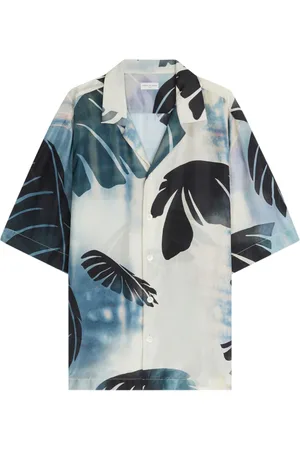 DRIES VAN NOTEN Silkeskjorte med palmetryk