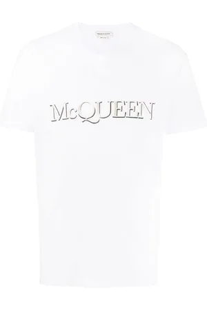 Alexander McQueen T-shirt med broderet logo