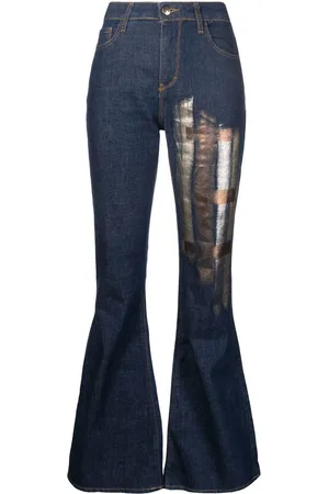 Madison.Maison Jeans med svaj og metallisk tryk