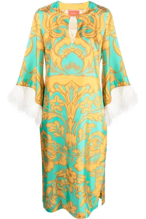 La DoubleJ Blomstret kaftan i silke