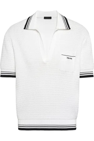 Prada Polo-top med intarsia-logo