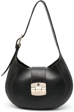 Furla Logopræget skuldertaske i læder