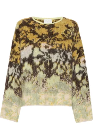 FORTE FORTE Bloom sweater i mist-jacquard