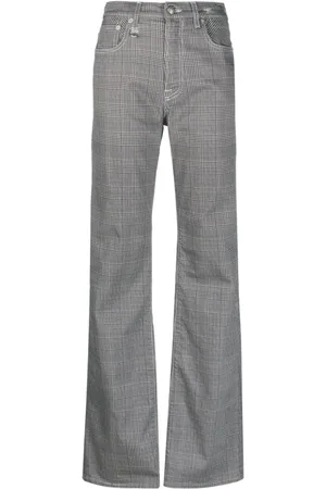 R13 Skotskternede Jane Jean jeans med lige-svaj