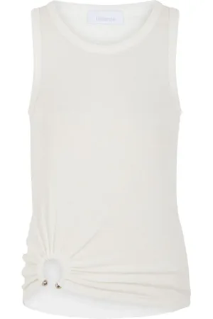 Paco rabanne Asymmetrisk tanktop med samledetalje