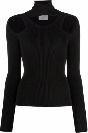 COPERNI Ribstrikket sweater med udskæringsdetalje