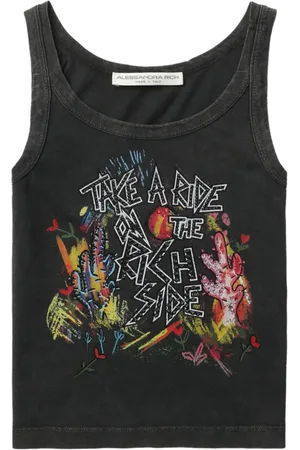 Alessandra Rich Tanktop med grafisk tryk