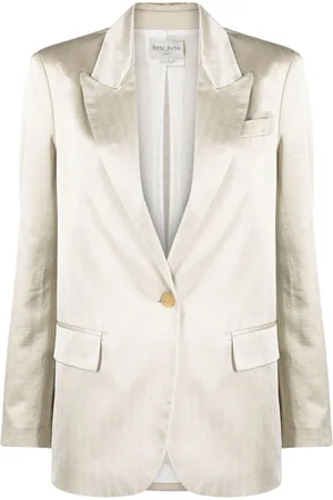 FORTE FORTE Enkeltradet blazer i satin