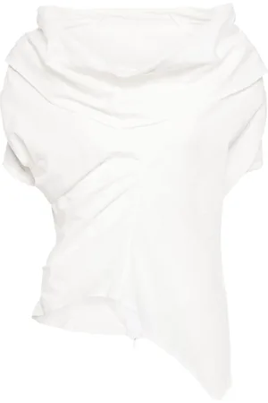 MARC LE BIHAN Asymmetrisk bluse med draperinger