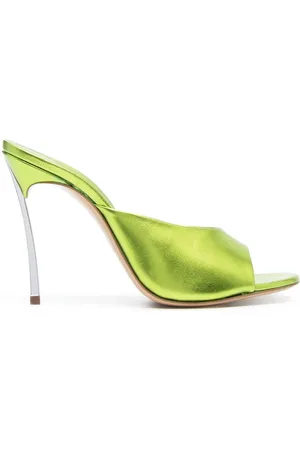 Casadei 105mm metalliske mules i læder