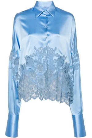 ERMANNO SCERVINO Lang skjorte med blondepanel