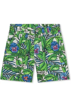 Kenzo Shorts i poplin med blomstertryk