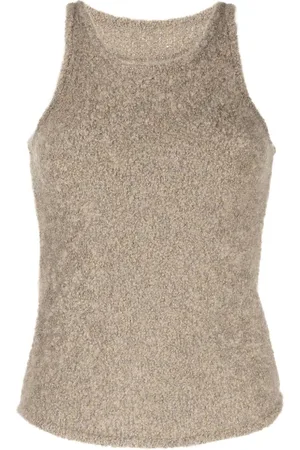 Low Classic Strikket top i fleece uden ærmer