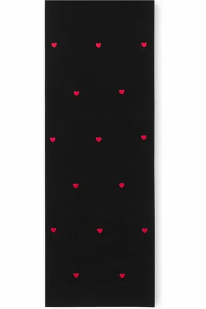 Moschino Strikket tørklæde med broderet hjerte
