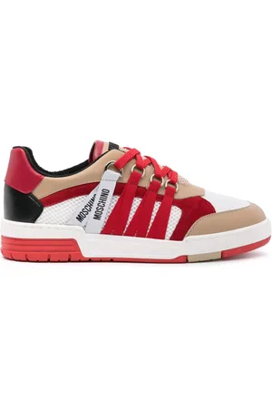 Moschino Sneakers i læder med logobånd