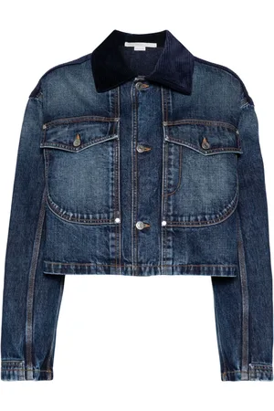 Stella McCartney Denimjakke med fløjlskrave