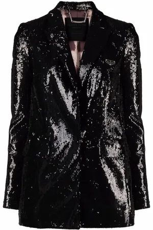 Philipp Plein Blazer med pailletudsmykning