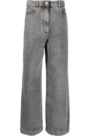 Etro Cropped jeans med Pegaso-broderi