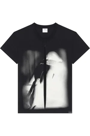 Courrèges Lovers T-shirt i bomuld med lynlåsudsmykning