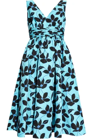 Kate Spade Midi-kjole med blomstertryk og V-hals