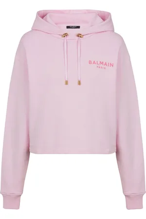 Balmain Hættetrøje med flock-tekstur og logo
