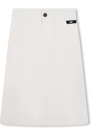 DKNY Plisseret nederdel med logoapplikation