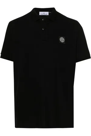 Stone Island Polo i piqué med kompasmærke